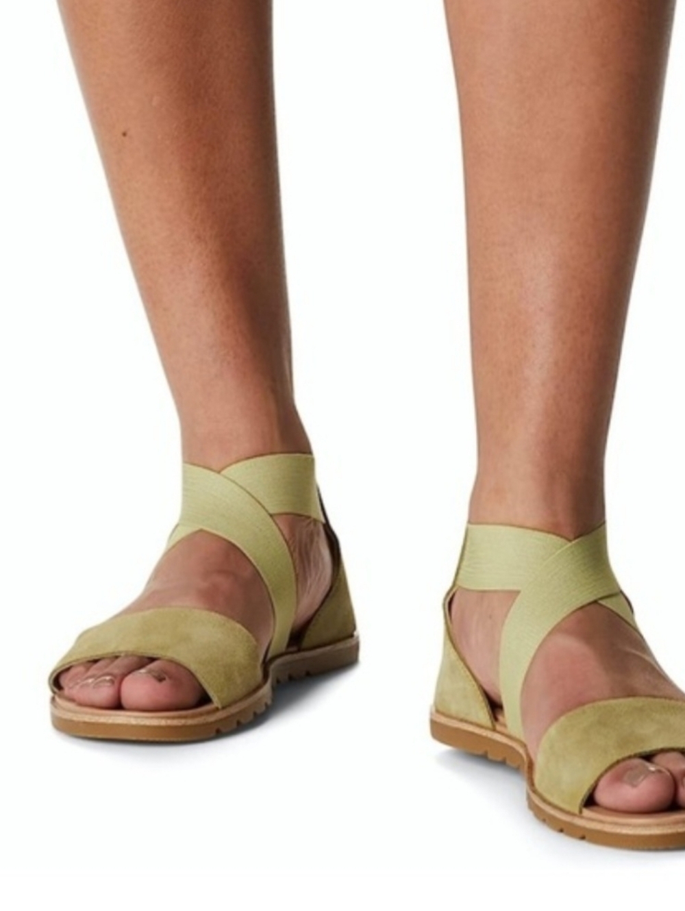 Sorel Women’s Sandals Green Elastic Strap Comfort Casual Size 6.5
